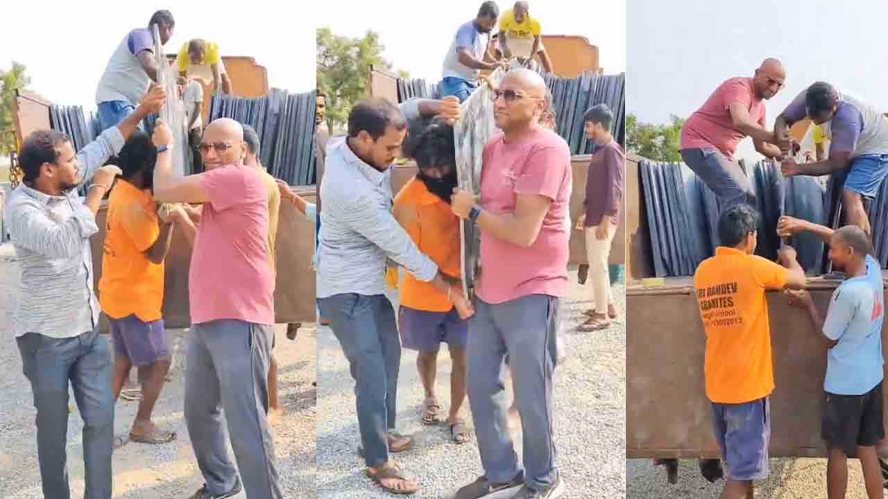 RS Praveen Kumar | గ్రానైట్ బండ‌లు మోసిన బీఆర్ఎస్ అభ్య‌ర్థి ఆర్ఎస్ ప్ర‌వీణ్ కుమార్.. వీడియో