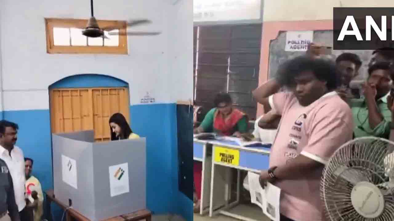 Loksabha Elections 2024 | తొలిదశ పోలింగ్‌.. ఓటు వేసిన త్రిష, యోగిబాబు