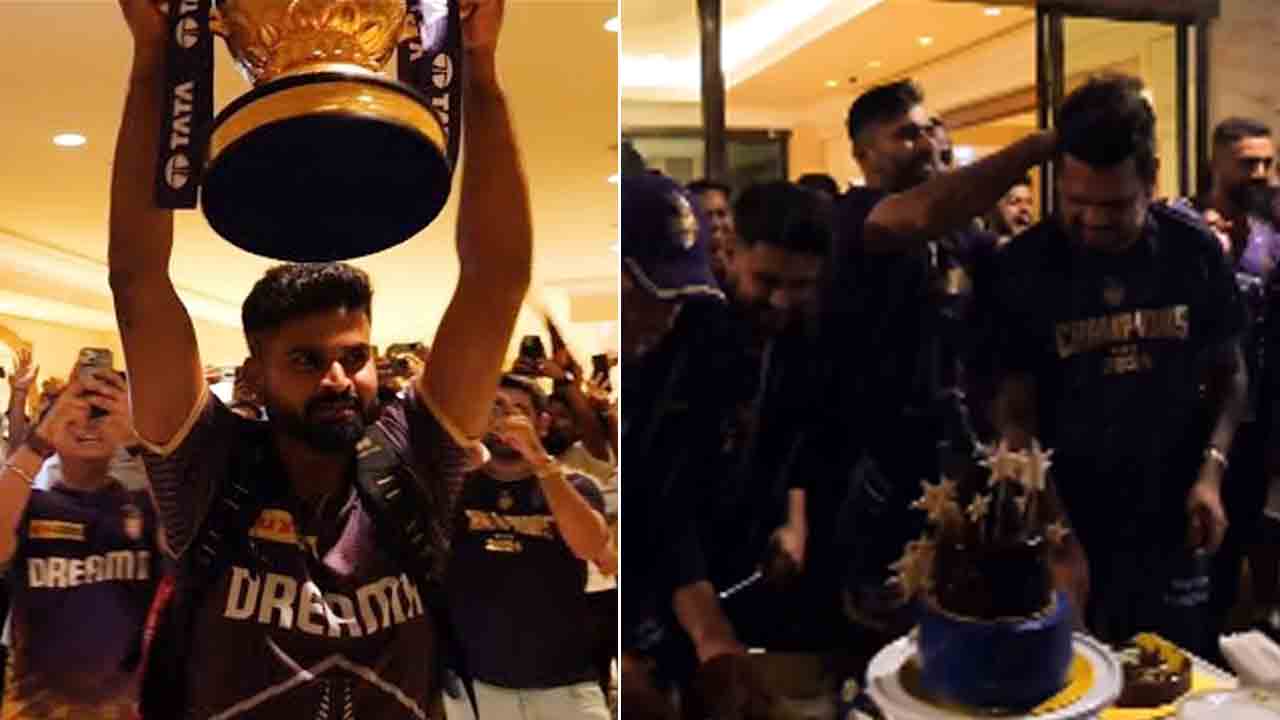 KKR Celebrations | డ్రెస్సింగ్‌ రూమ్‌లో అంబరాన్నంటిన కోల్‌కతా నైట్‌రైడర్స్‌ సెలబ్రేషన్స్‌.. VIDEO