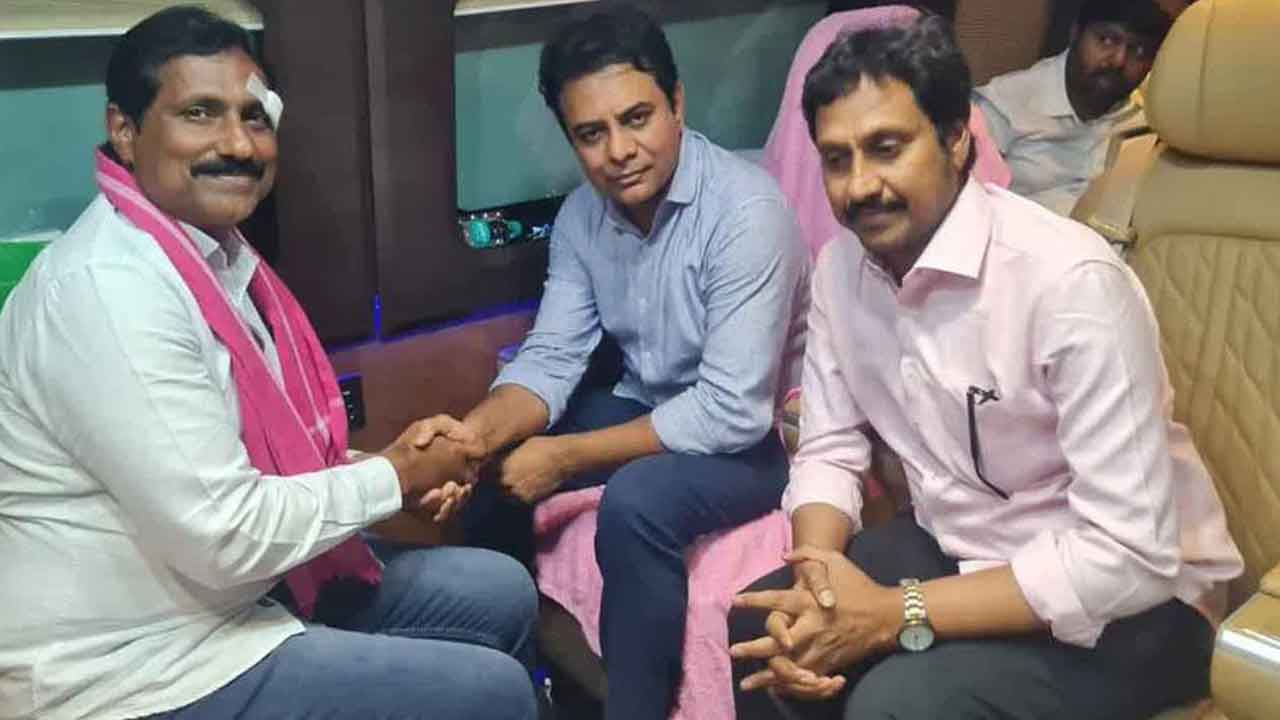 శంకర్‌గౌడ్‌కు కేటీఆర్‌ పరామర్శ