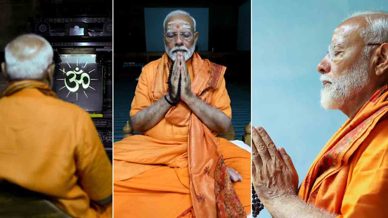 PM Modi | సాధువు అవతారమెత్తి.. ప్రశాంత వాతావరణంలో మోదీ ధ్యానం.. వీడియోలు