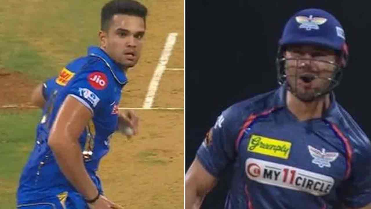 Arjun Tendulkar: అర్జున్ టెండూల్క‌ర్ ఆగ్ర‌హం.. స్మైల్ ఇచ్చిన స్టోయినిస్‌.. వీడియో