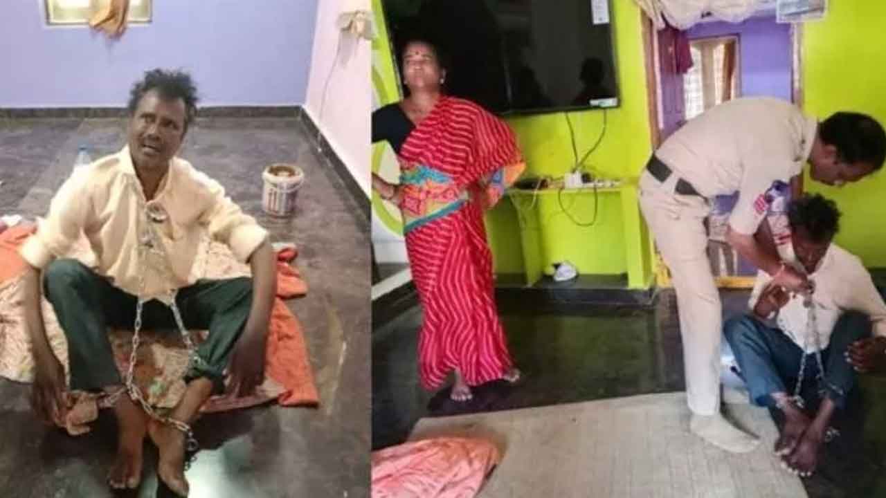 Medchal | దారుణం.. ఆస్తి కోసం భర్తను గొలుసులతో బంధించి హింసించిన భార్య
