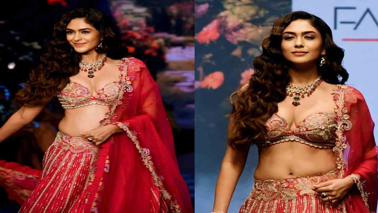 Mrunal Thakur | రెడ్‌ కలర్‌ లెహంగాలో మెరిసిపోతున్న మృణాళ్‌ ఠాకూర్