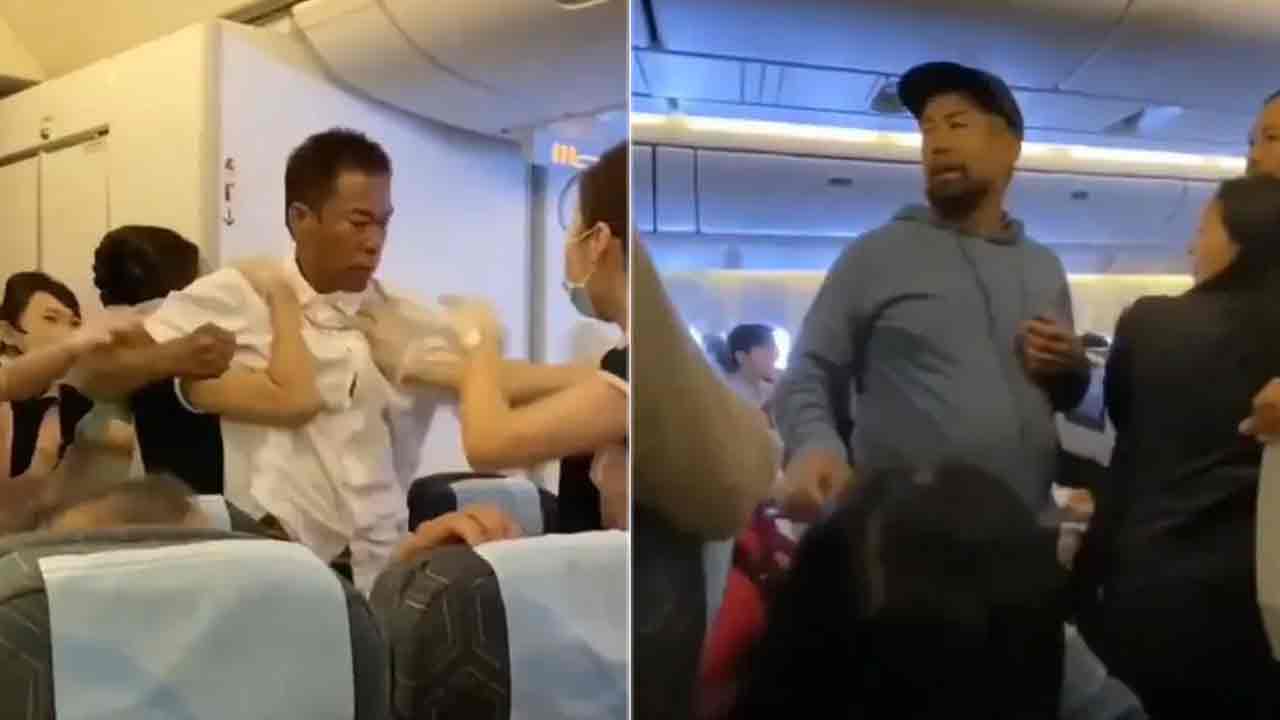 Passengers Fight: సీటు కోసం విమానంలో కొట్టుకున్న ప్యాసింజెర్లు.. వీడియో వైర‌ల్