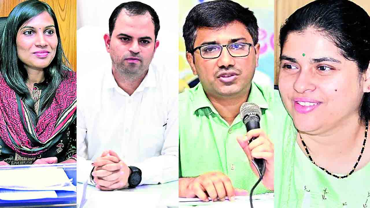 నాలుగు జిల్లాలకు కొత్త కలెక్టర్లు