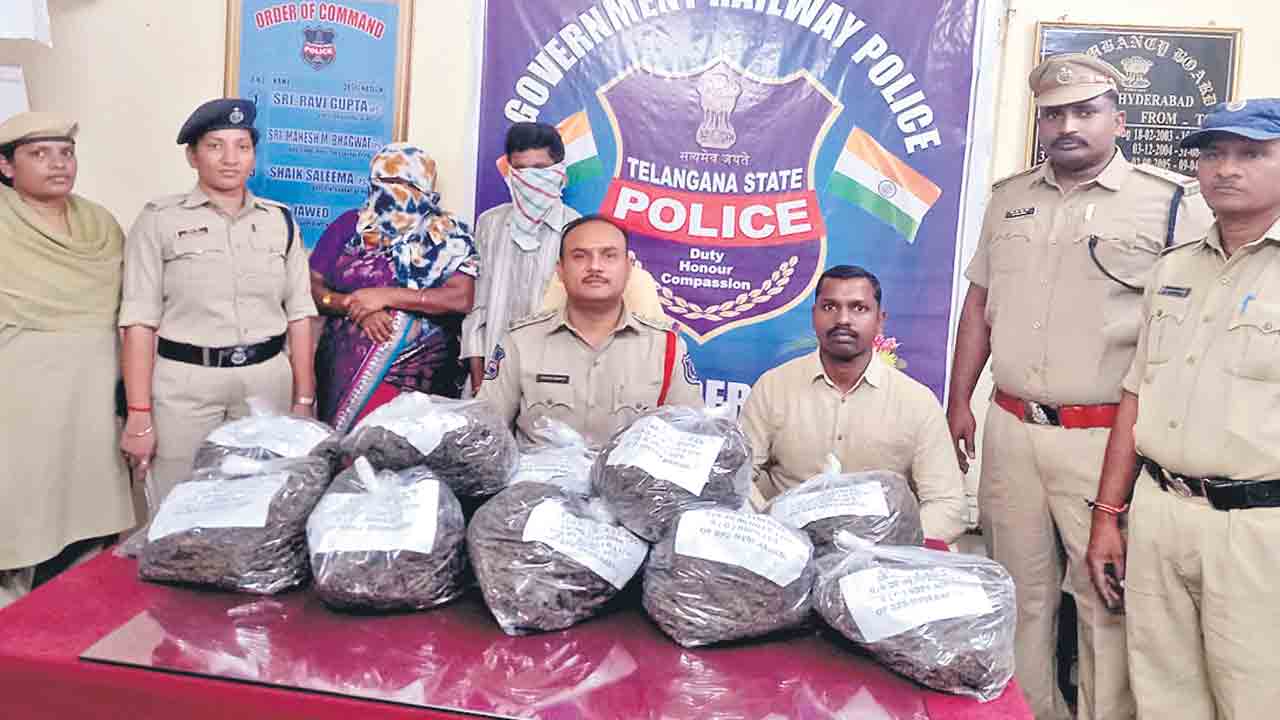 రైళ్లలో గంజాయి..