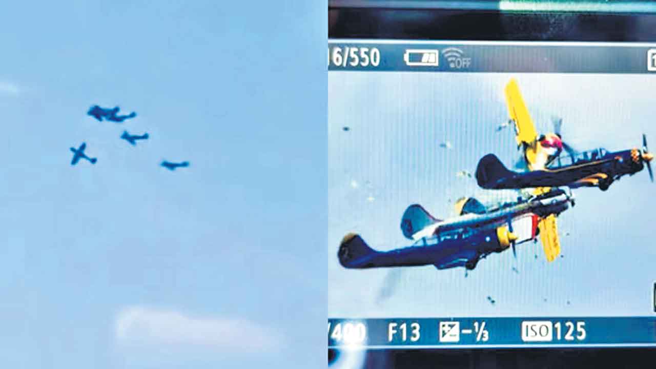 ఆకాశంలో ఢీ కొన్న విమానాలు