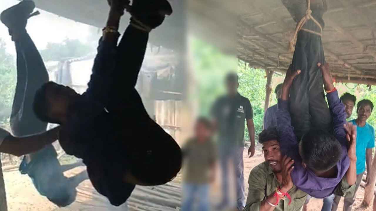 దళిత సర్పంచ్‌ను చెట్టుకు కట్టేసి చిత్రహింసలు