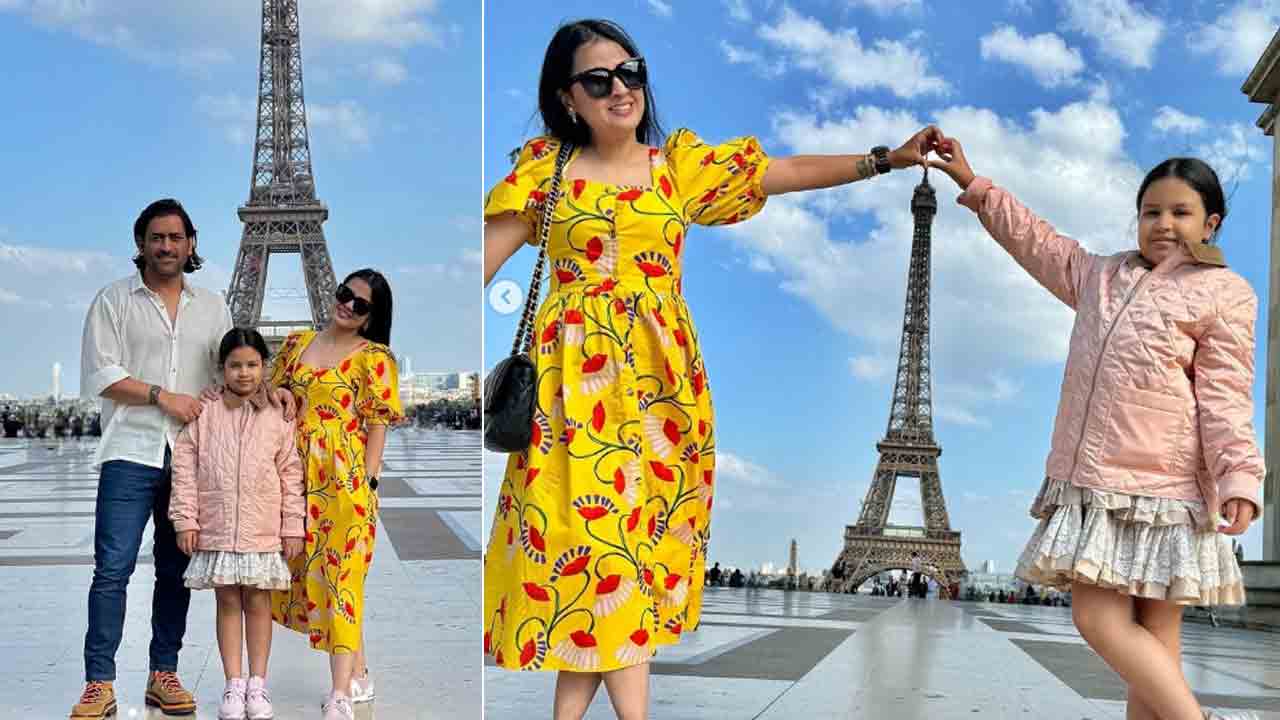 MS Dhoni | జీవాతో కలిసి పారిస్‌ ట్రిప్‌ను ఎంజాయ్‌ చేస్తున్న ధోనీ దంపతులు.. పిక్స్‌ వైరల్‌