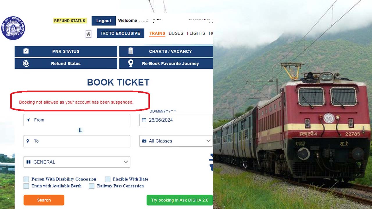 IRCTC | ఐఆర్‌సీటీసీ పర్సనల్‌ అకౌంట్స్‌ సస్పెండ్‌..! ఇబ్బందులుపడుతున్నా స్పందించని రైల్వే..!