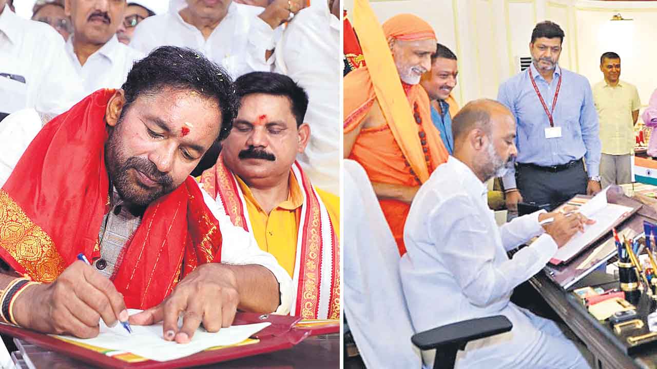 కేంద్ర మంత్రుల బాధ్యతల స్వీకరణ