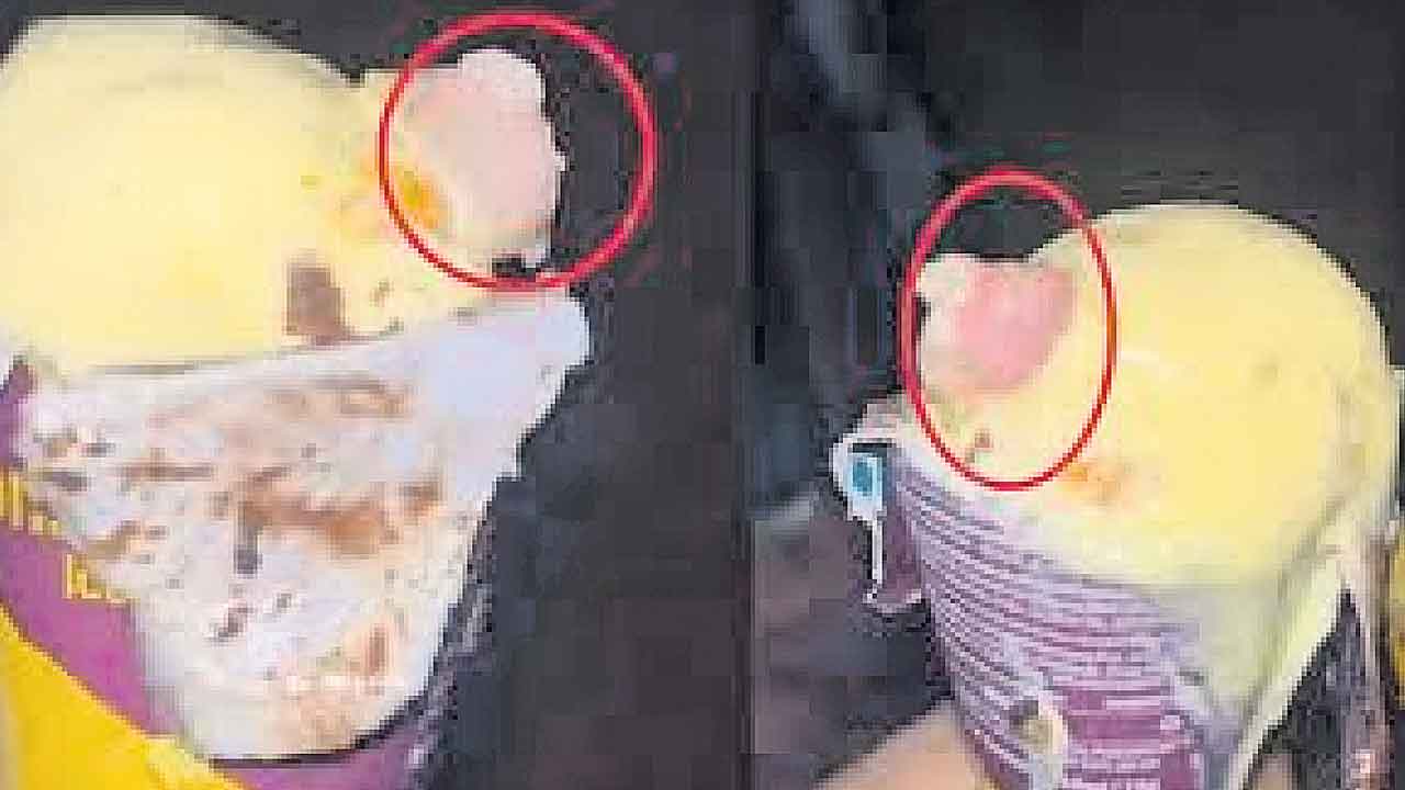 ఐస్‌క్రీమ్‌లో మనిషి బొటనవేలు