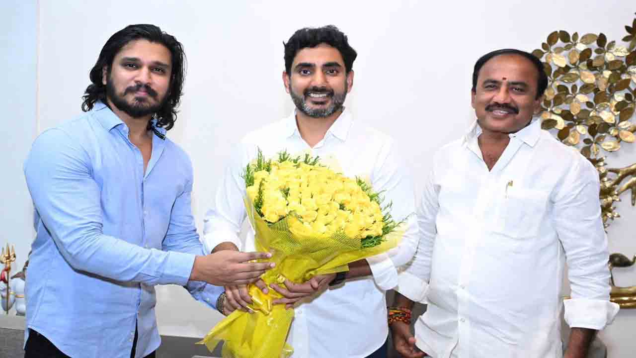 Nara Lokesh | నారా లోకేష్‌ను క‌లిసిన టాలీవుడ్ నటుడు నిఖిల్