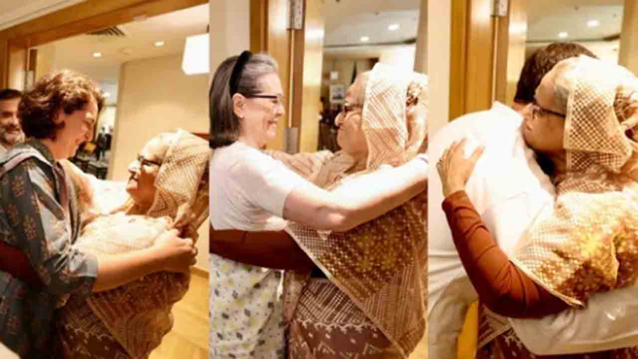Sheikh Hasina | బంగ్లాదేశ్ ప్రధాని షేక్ హసీనాను కలిసిన సోనియా, రాహుల్‌, ప్రియాంక గాంధీ