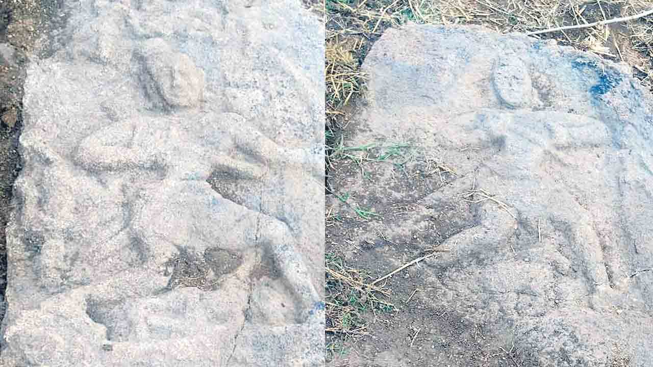 వీర్నపల్లిలో వీరగల్లు శిల్పాలు