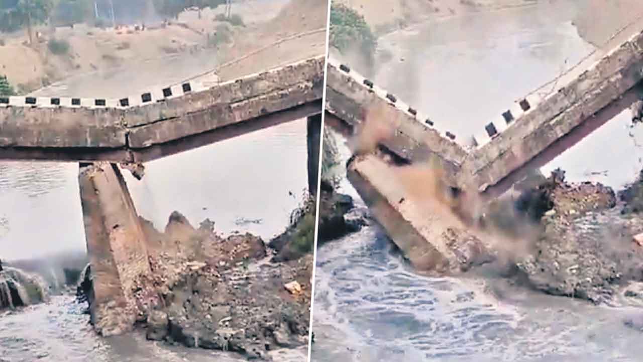 బీహార్‌లో కూలిన మరో వంతెన