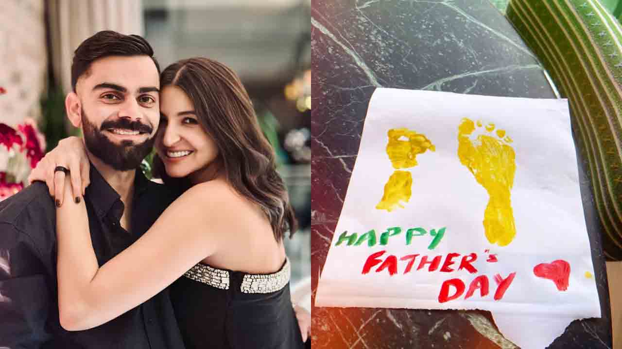 Virat Kohli | ‘హ్యాపీ ఫాద‌ర్స్ డే’.. కోహ్లీ గారాలప‌ట్టీ పెయింటింగ్ వైర‌ల్