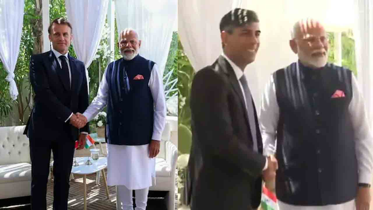 G7 Summit | ఫ్రాన్స్‌ అధ్యక్షుడు మాక్రాన్‌, బ్రిటన్‌ ప్రధాని రిషీ సునాక్‌లతో మోదీ సంప్రదింపులు