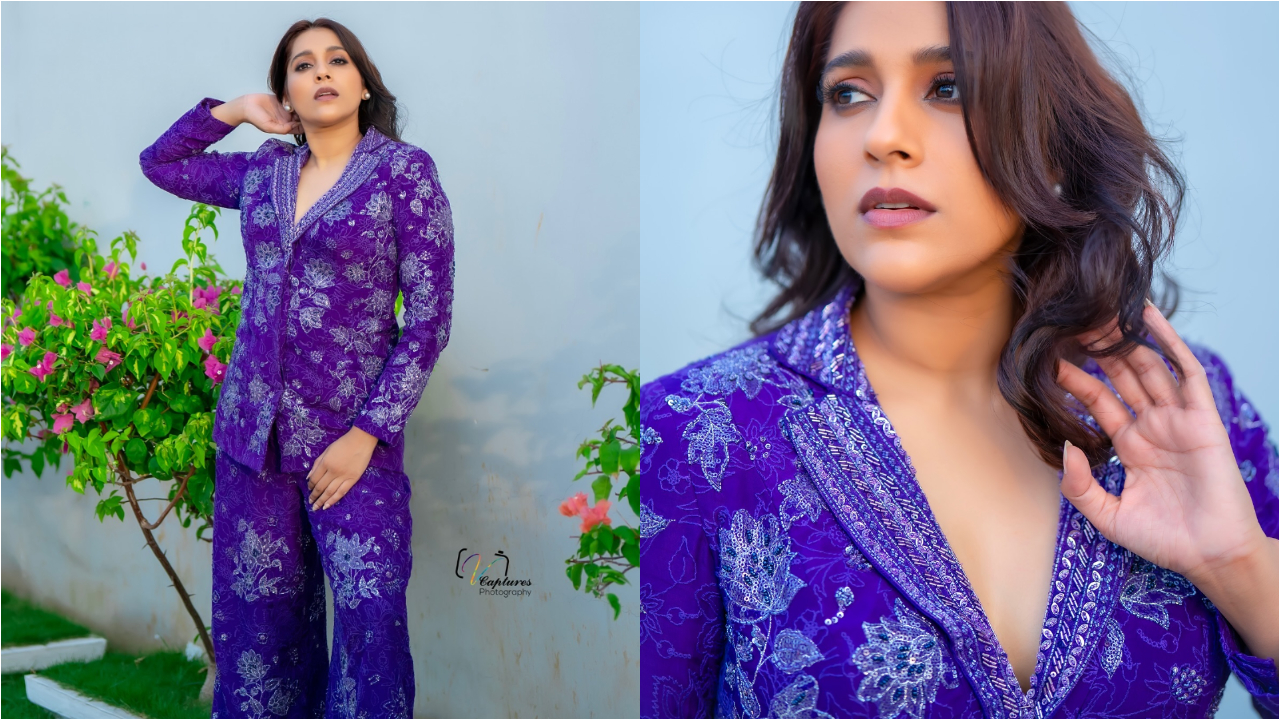 Rashmi Gautam | వాయిలెట్ కలర్ డ్రెస్ లో మెరిసిపోతున్న రష్మి గౌతమ్