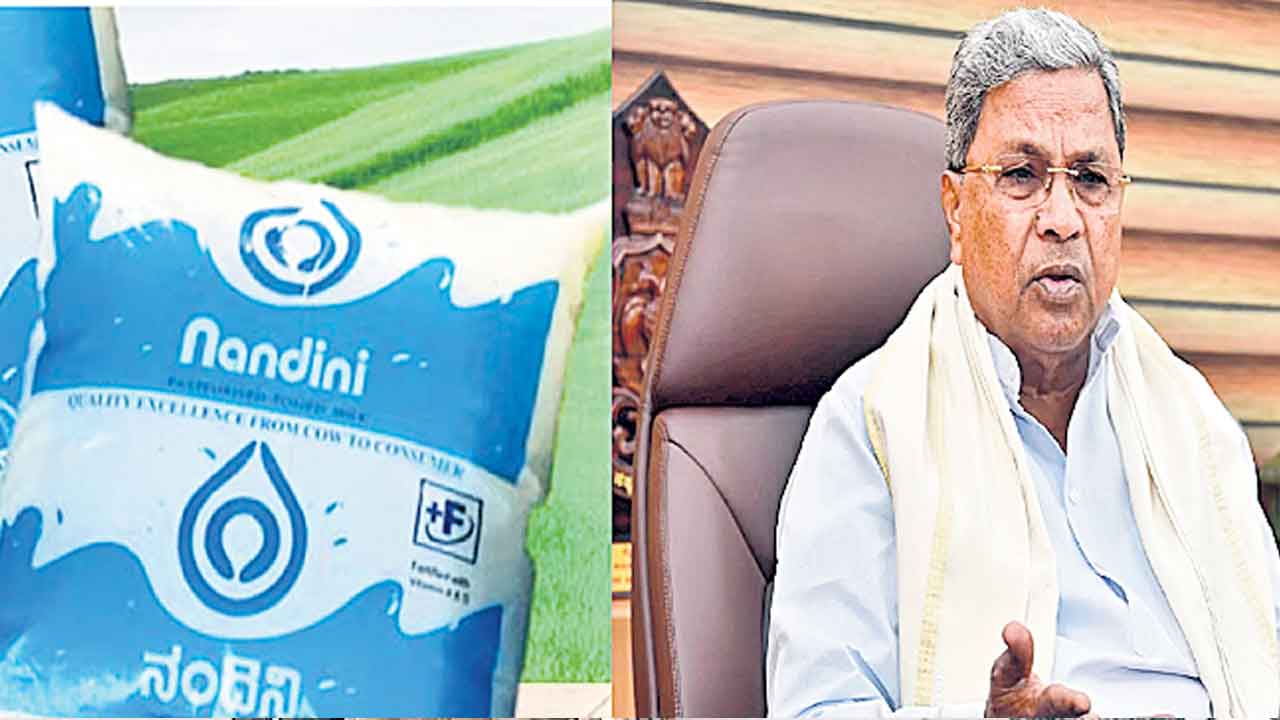 నందిని లీటర్‌, అరలీటర్‌ ప్యాకెట్లపై రూ.2 పెంపు