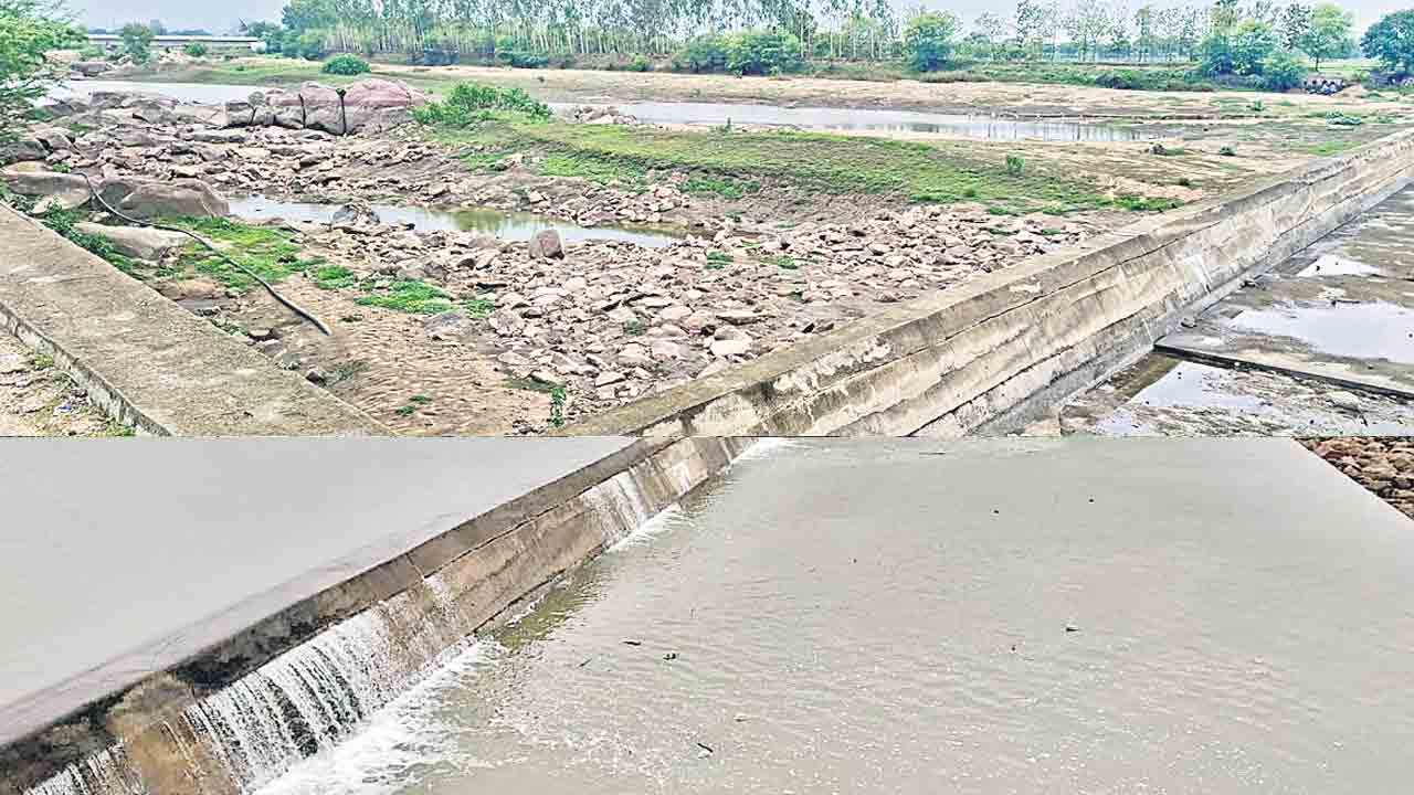 నాడు కాళేశ్వర జలాలతో కళకళ.. నేడు ఇసుక దిబ్బలతో వెలవెల