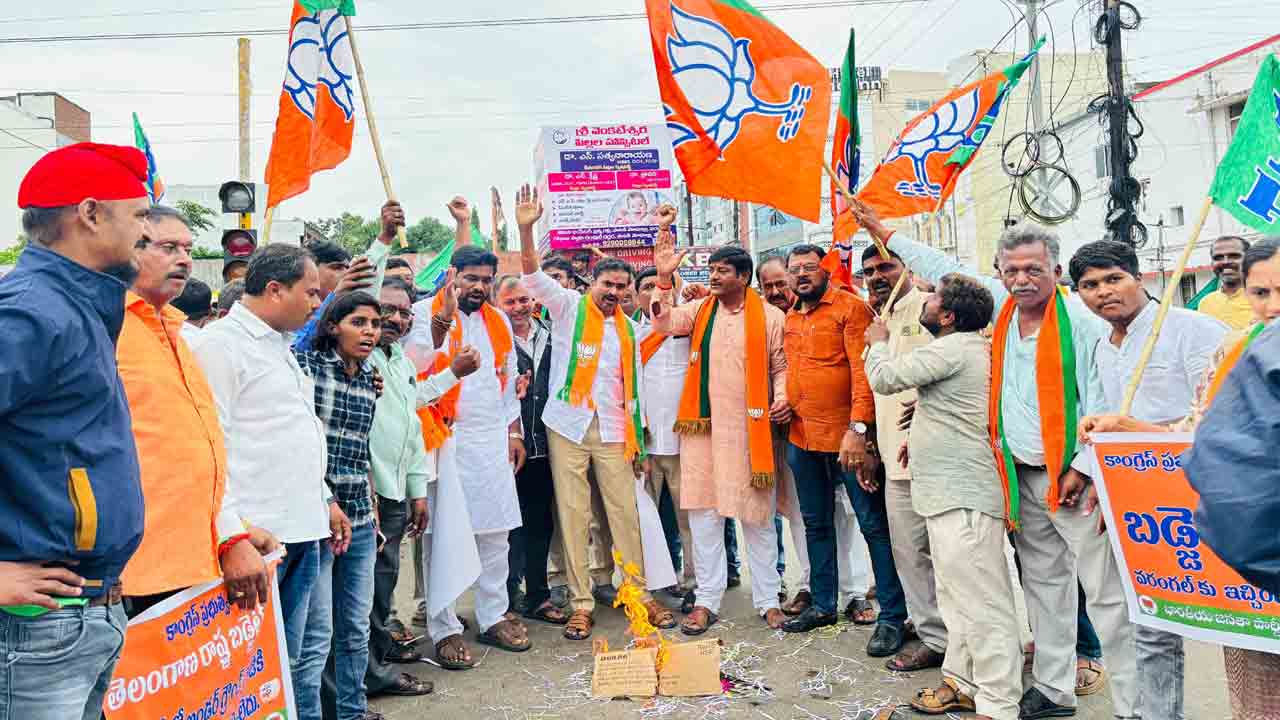 కేంద్ర, రాష్ట్ర బడ్జెట్లపై నిరసనలు