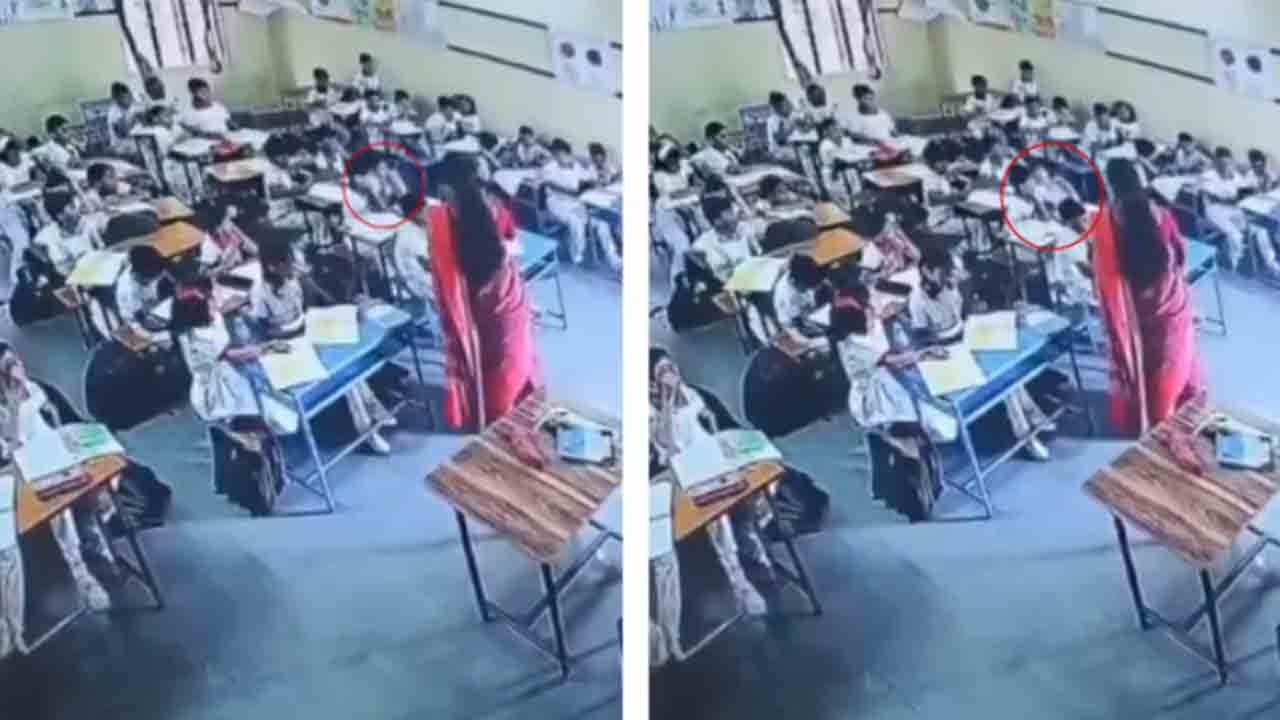 Watch: క్లాస్‌రూమ్‌లో బాలికపై పడిన సీలింగ్ ఫ్యాన్.. వీడియో వైరల్‌