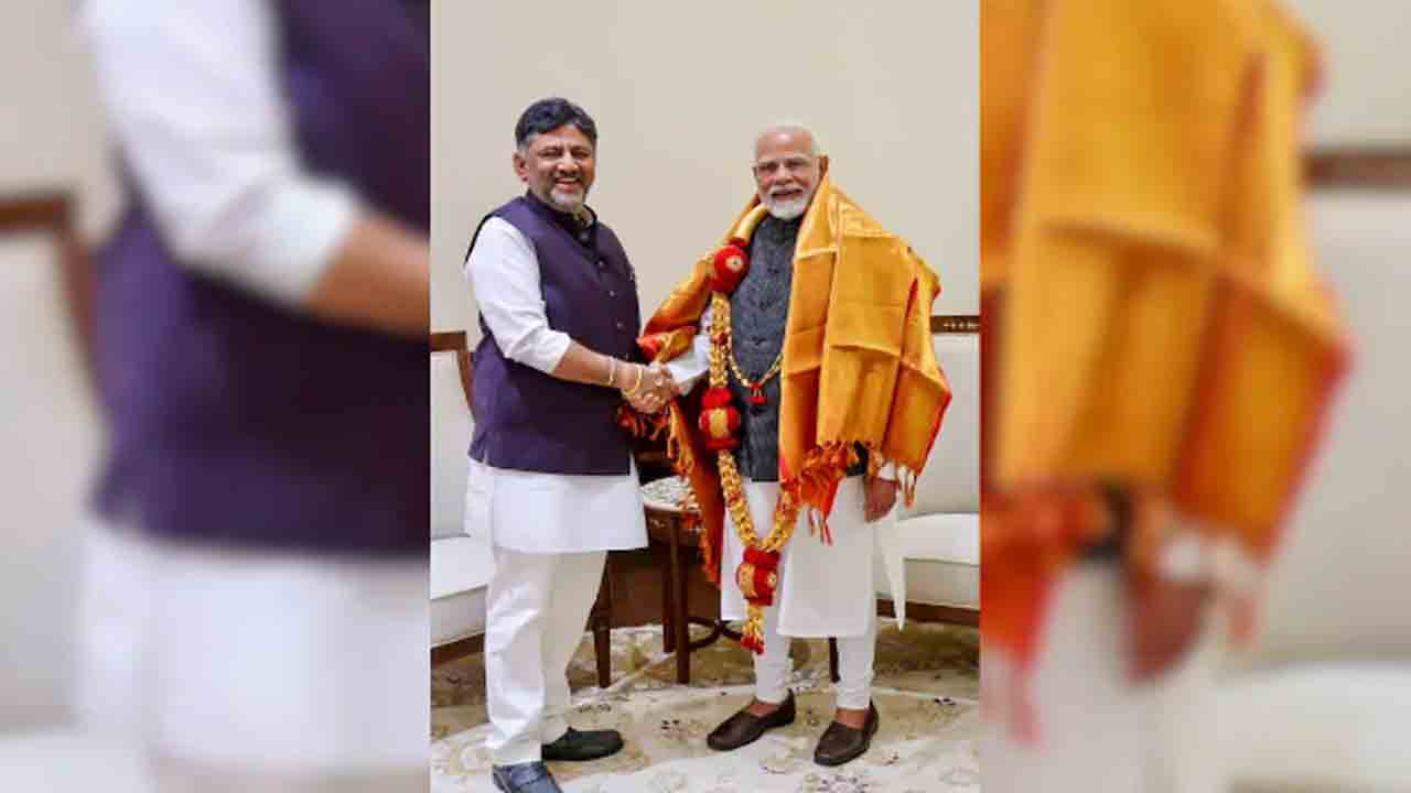DK Shivakumar Meets PM | ప్రధాని మోదీని కలిసి డీకే శివకుమార్‌.. ఎందుకంటే?