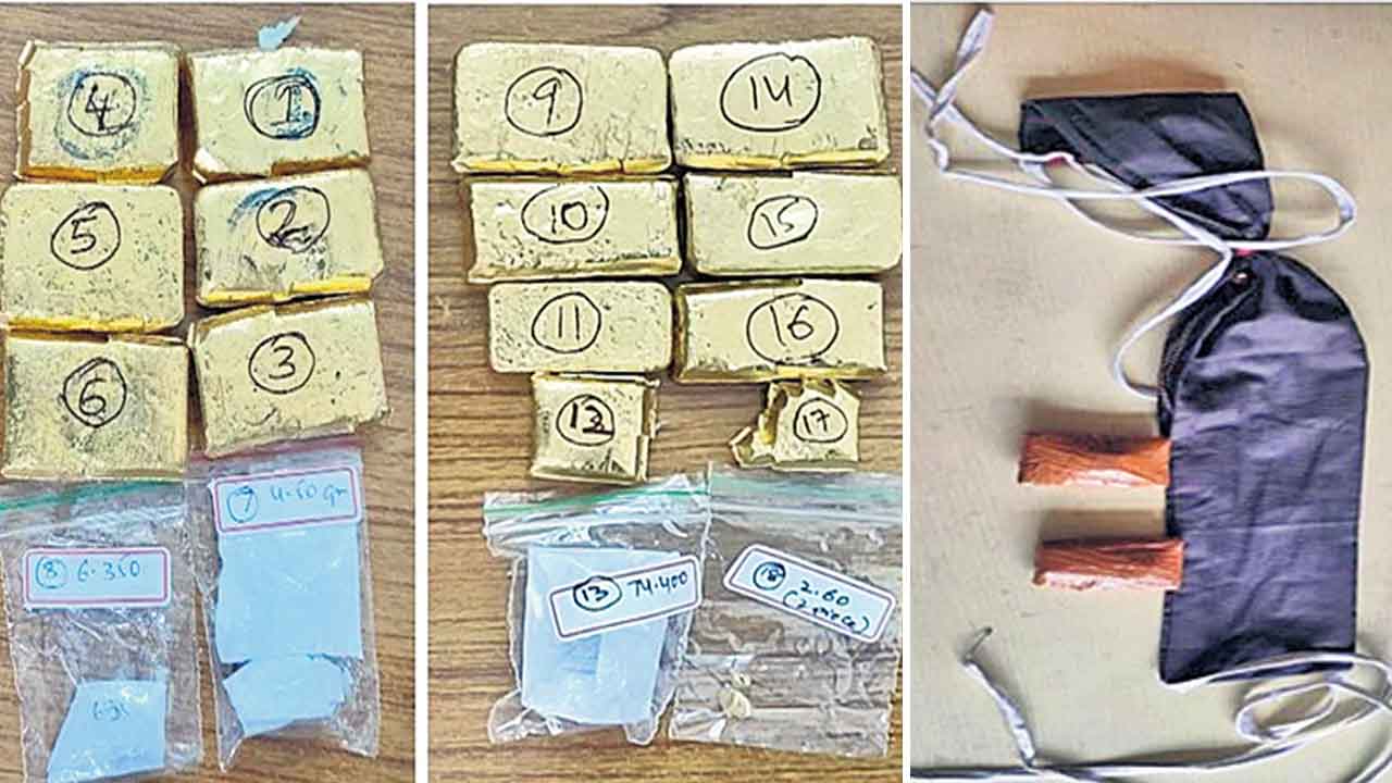 3.982 కిలోల బంగారం పట్టివేత