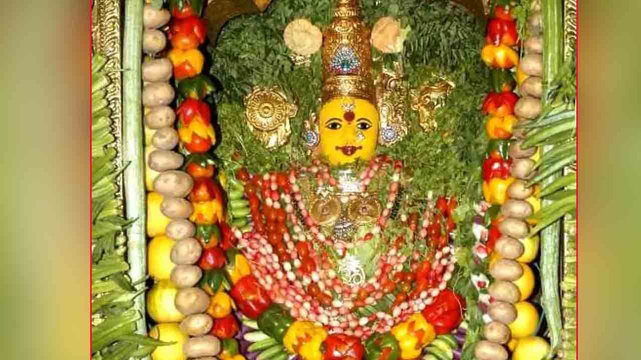 Indrakiladri | ఇంద్రకీలాద్రిపై శాకంబరి ఉత్సవాలు ప్రారంభం.. 21 టన్నుల కూరగాయలు, ఆకుకూరలతో అలంకరణ