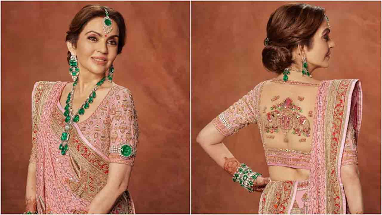 Nita Ambani | కొడుకు పెళ్లిలో సెంటర్‌ ఆఫ్‌ అట్రాక్షన్‌.. స్పెషల్‌ ఘాగ్రాలో మెరిసిన నీతా అంబానీ.. PICS