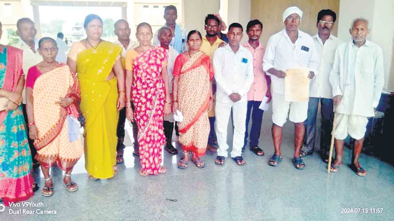 మా భూములు లాక్కునేందుకు కుట్ర