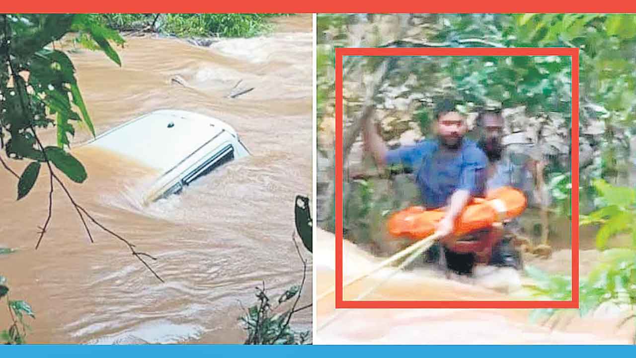 Google Maps | నీట ముంచిన గూగుల్‌ మ్యాప్స్‌.. నదిలో చెట్టుకి ఇరుక్కున్న కారు