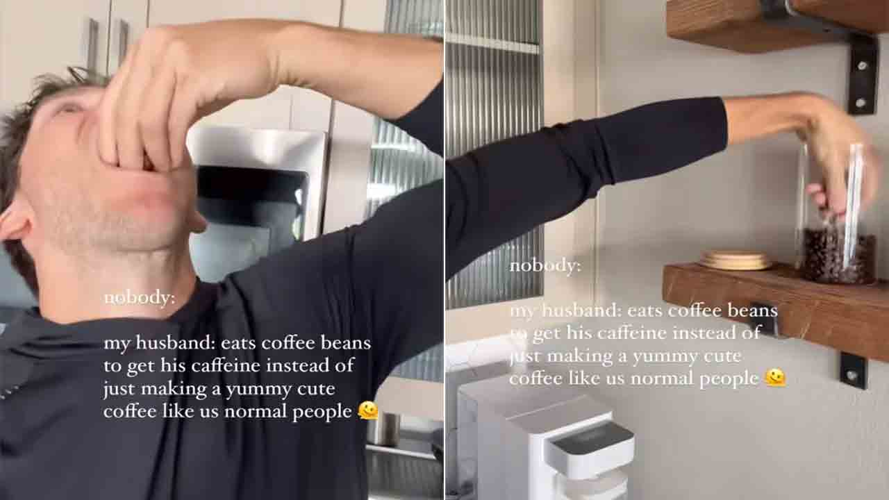 Viral Video | పచ్చి కాఫీ గింజలను నమిలేశాడు