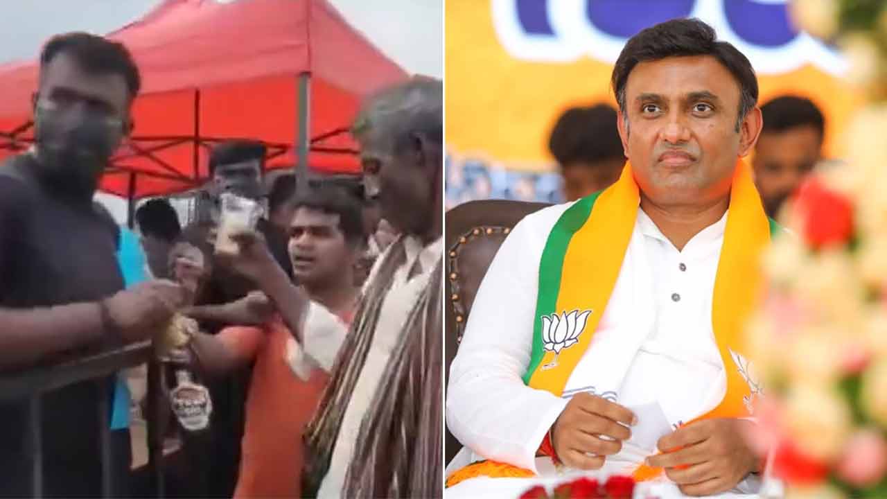 MP K Sudhakar | మందు పార్టీతో ఓటర్లకు కృతజ్ఞతలు.. దావత్‌లో మనిషికో సీసా పంపిణీ చేసిన బీజేపీ ఎంపీ