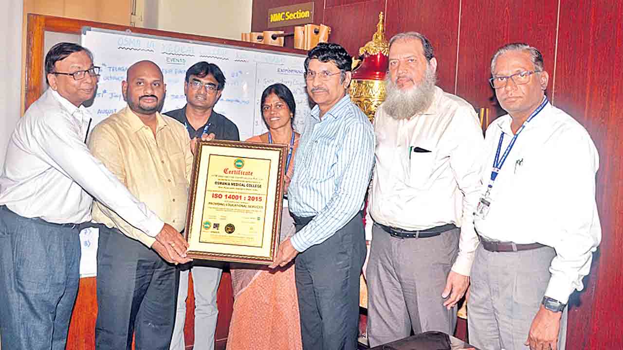 Osmania Medical College | రెండోసారి.. ఉస్మానియా మెడికల్‌ కళాశాలకు ఐఎస్‌వో గుర్తింపు