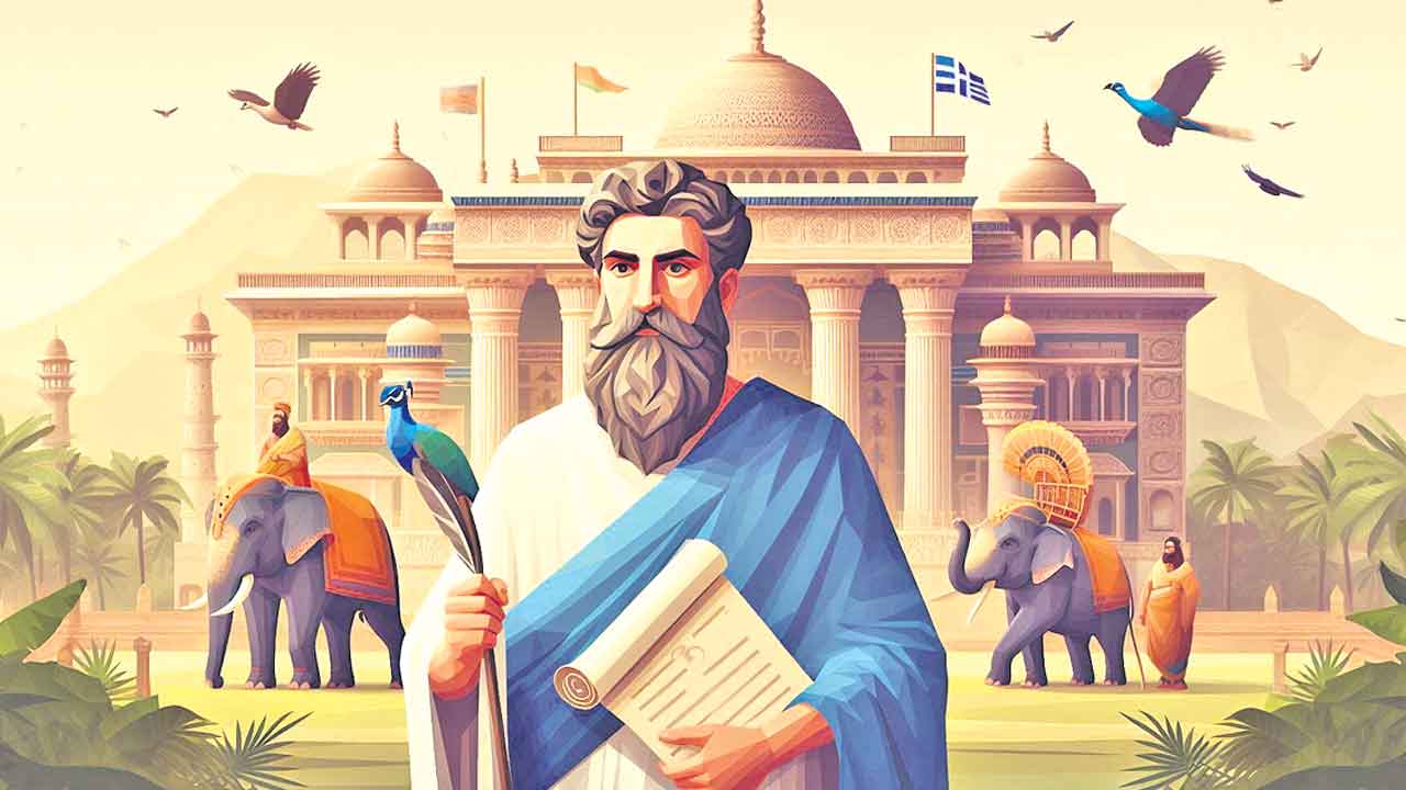 శాతవాహనుల కాలంలో పర్యటించిన విదేశీ యాత్రికుడు ?