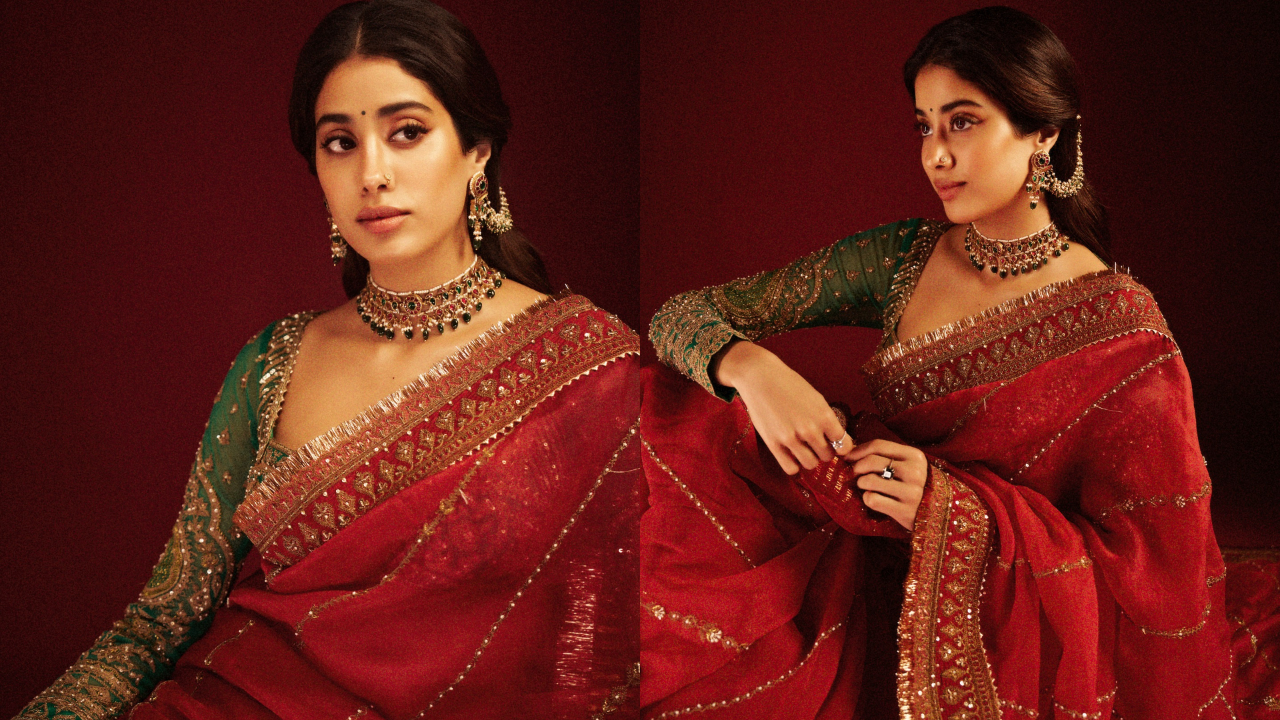 Janhvi Kapoor | ఎర్ర చీర‌లో మ‌తిపోగొడుతున్న దేవ‌ర హీరోయిన్‌