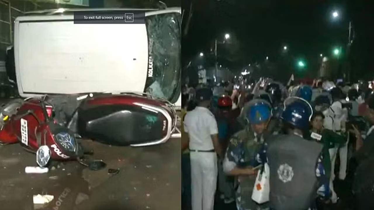 Kolkata | ట్రైనీ డాక్టర్‌పై హత్యాచారం..! అర్ధరాత్రి ఆసుపత్రిపై రాళ్ల దాడి.. ఆస్తులు ధ్వంసం..!