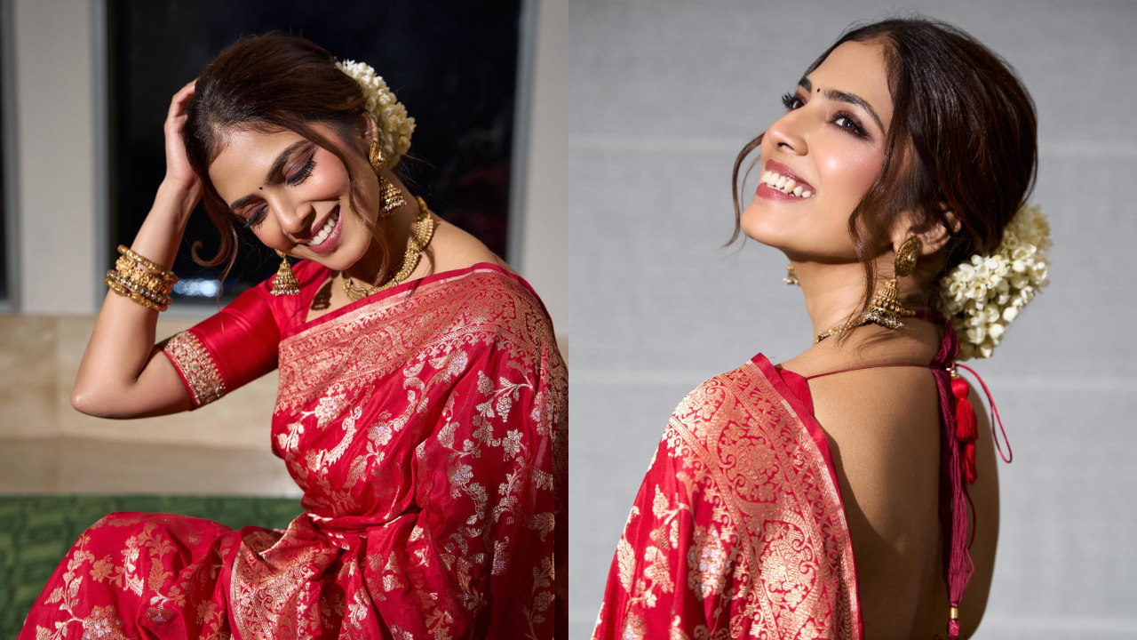 Malavika Mohanan | ఎర్ర‌చీర‌లో హొయ‌లొలికిస్తున్న మాళ‌విక మోహ‌న‌న్‌