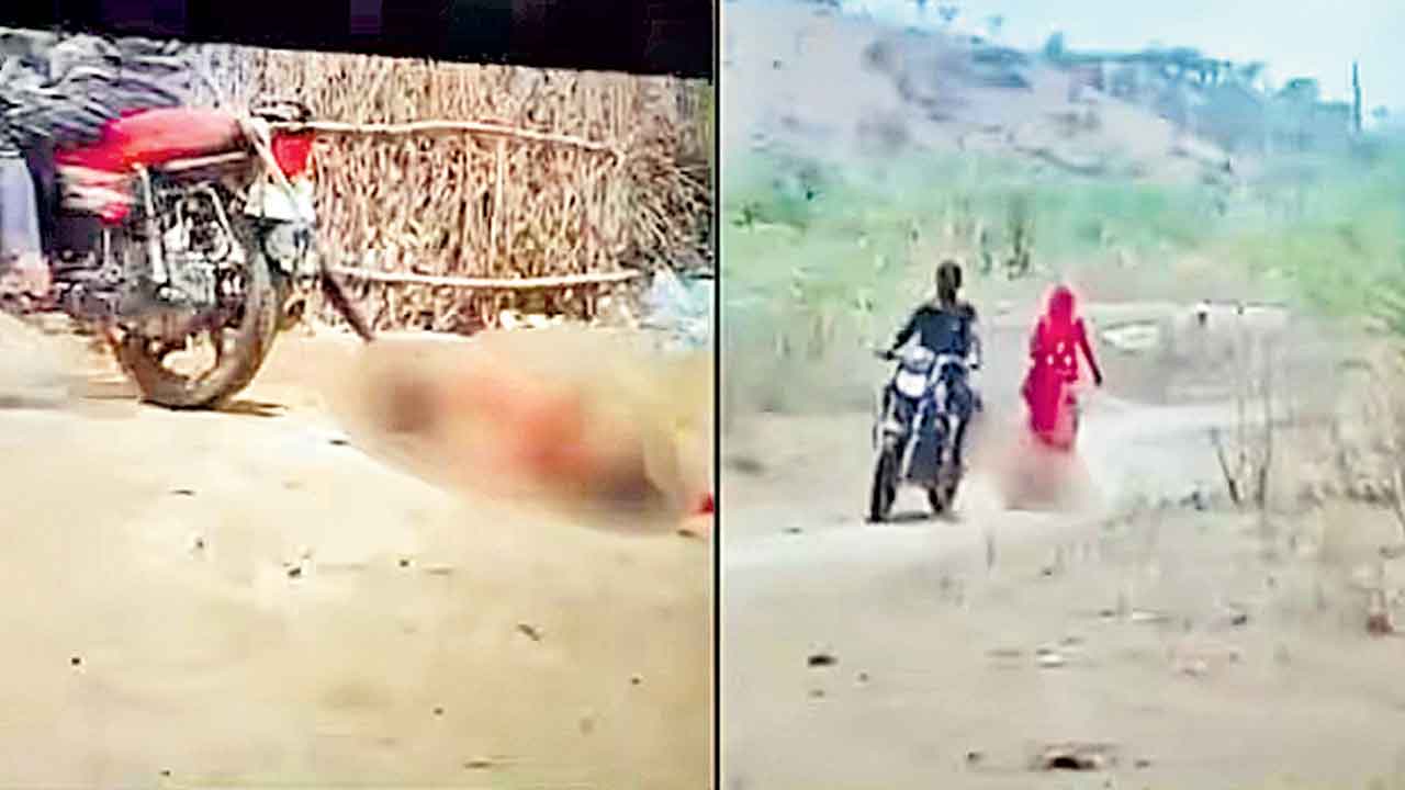 Crime news | అమానుషం.. భార్యను బైక్‌కు కట్టేసి ఈడ్చుకెళ్లిన భర్త..!