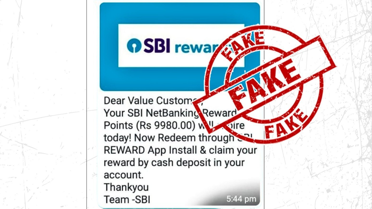 SBI Reward | ఎస్‌బీఐ రివార్డ్‌ పేరుతో ఫేక్‌ సందేశాలు.. కీలక హెచ్చరికలు చేసిన కేంద్రం..!