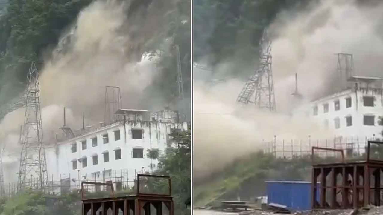 కొండ చరియలు పడి పవర్‌ స్టేషన్‌ ధ్వంసం