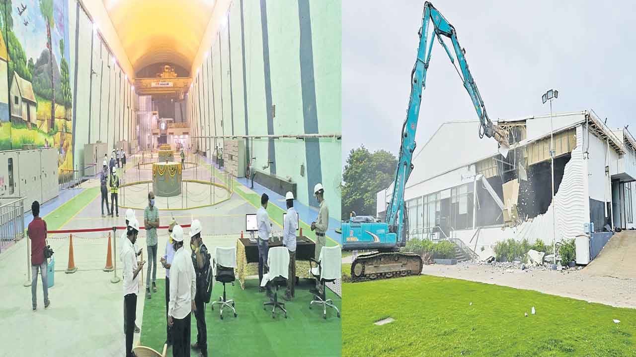 నాడు బాహుబలి మోటార్లు నేడు బాహుబలి బుల్డోజర్లు