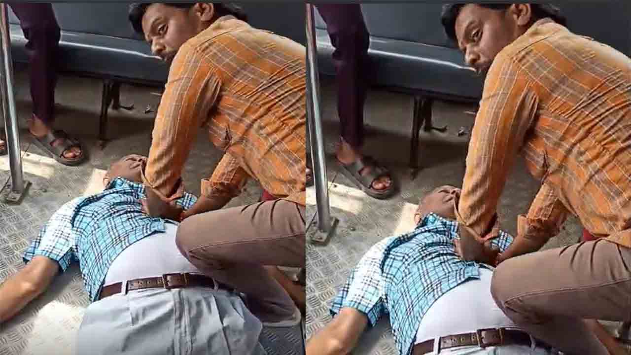 Heart attack | ఆర్టీసీ బస్సులో ప్రయాణికుడికి గుండెపోటు.. సీపీఆర్ చేసి ప్రాణాలు కాపాడిన మహిళా కండక్డర్