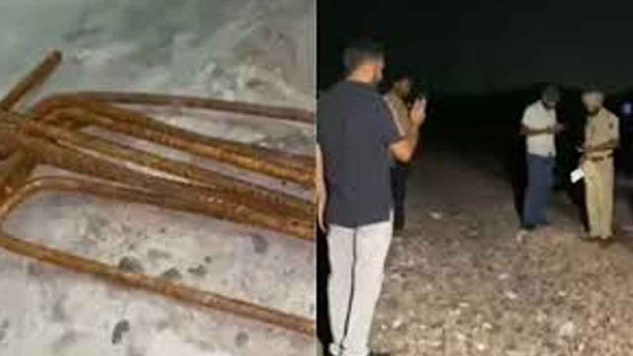 రైలు పట్టాలపై ఇనుప రాడ్లు