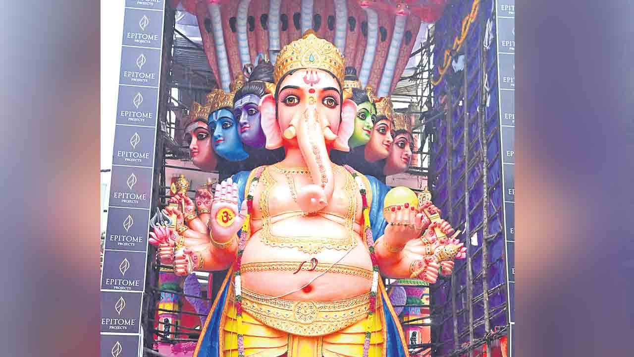 Khairatabad Ganesh | నేడు సప్తముఖుడి దర్శనం.. తొలిసారిగా 70 అడుగుల ఎత్తులో