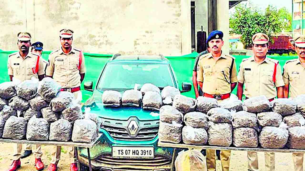 127 కిలోల గంజాయి పట్టివేత