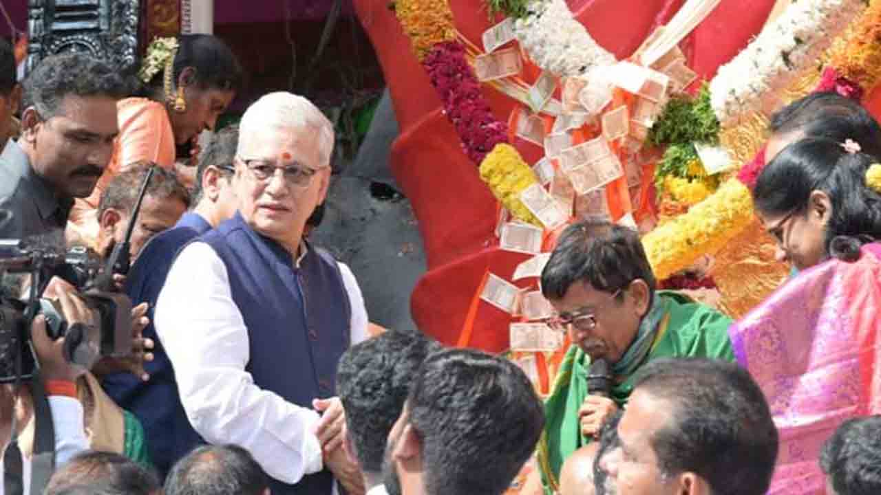 Khairatabad Ganesh | ఖైర‌తాబాద్ మ‌హా గ‌ణ‌ప‌తిని ద‌ర్శించుకున్న గ‌వ‌ర్న‌ర్ జిష్ణుదేవ్ వ‌ర్మ‌